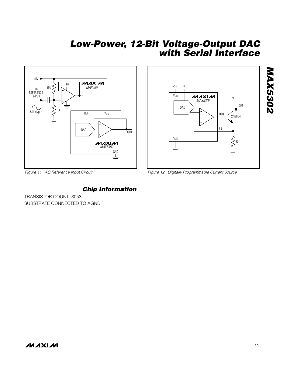 Chip information | Rainbow Electronics MAX5302 User Manual | Page 11 / 12