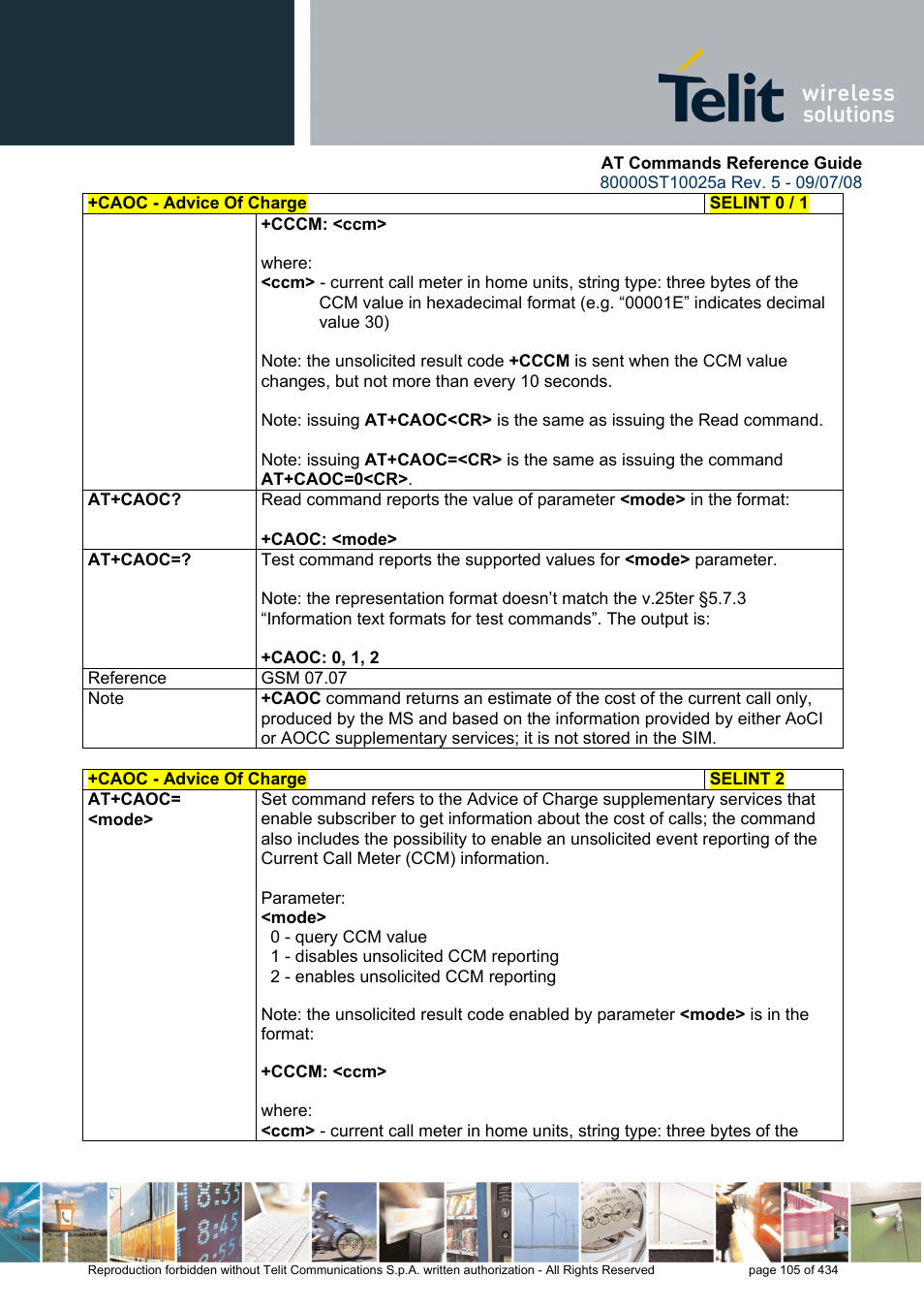 Rainbow Electronics GM862-QUAD-PY User Manual | Page 105 / 434
