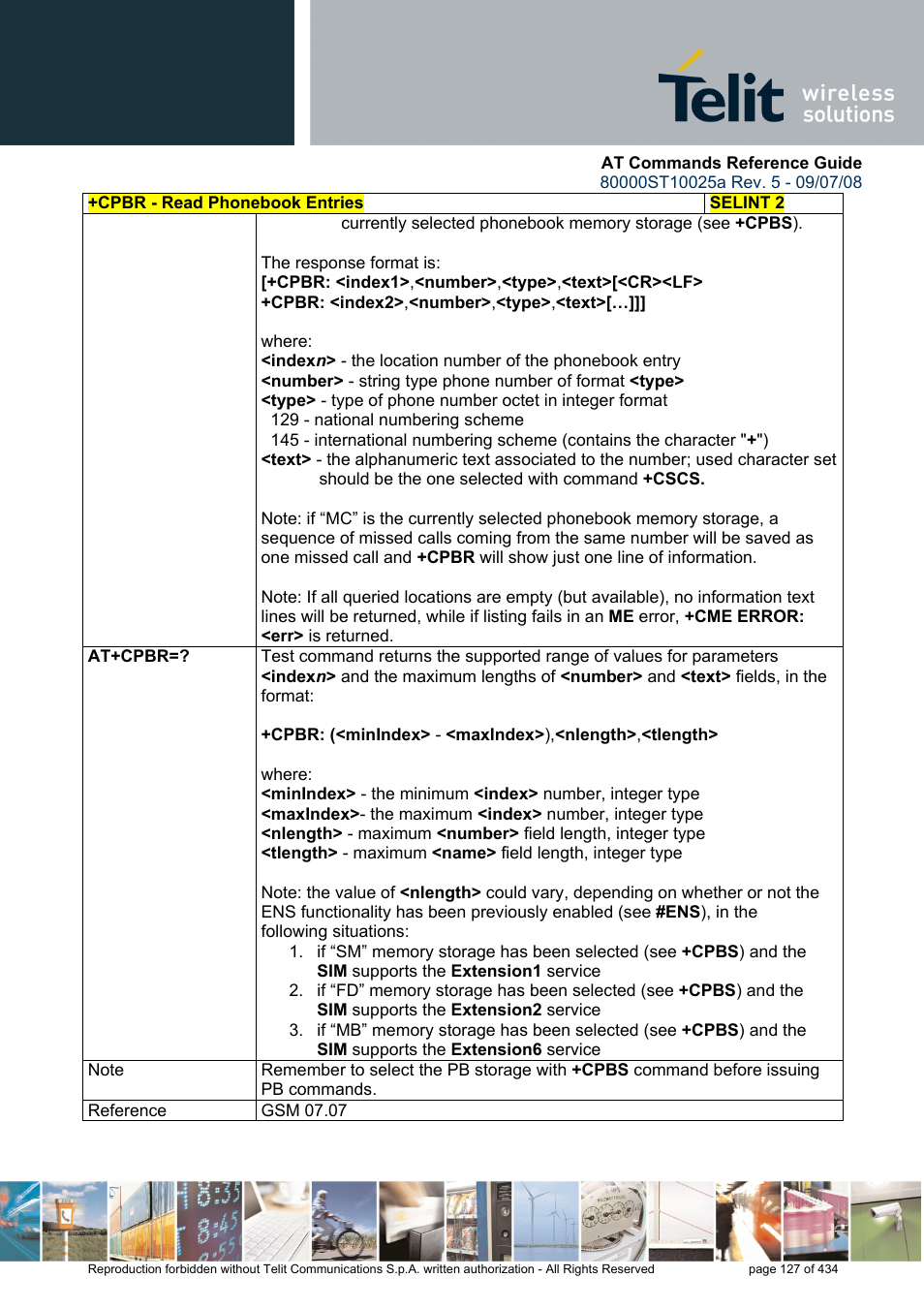 Rainbow Electronics GM862-QUAD-PY User Manual | Page 127 / 434
