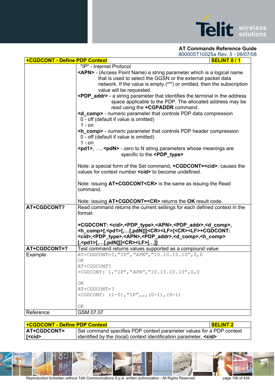 Rainbow Electronics GM862-QUAD-PY User Manual | Page 156 / 434