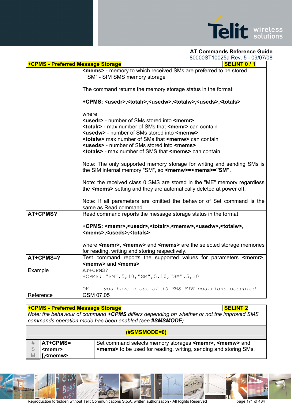 Rainbow Electronics GM862-QUAD-PY User Manual | Page 171 / 434