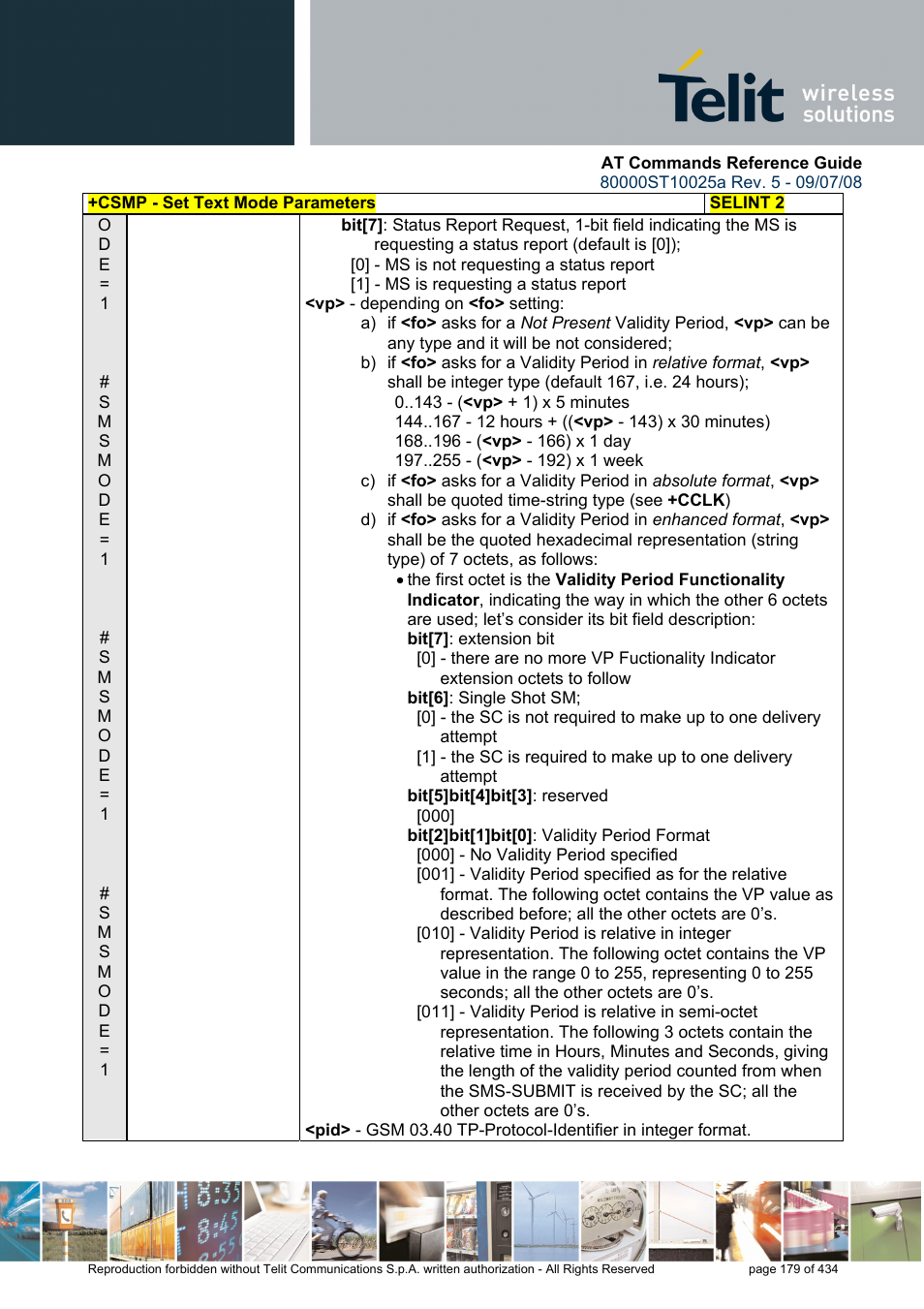 Rainbow Electronics GM862-QUAD-PY User Manual | Page 179 / 434