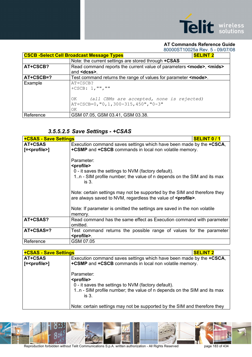 5 save settings - +csas | Rainbow Electronics GM862-QUAD-PY User Manual | Page 183 / 434