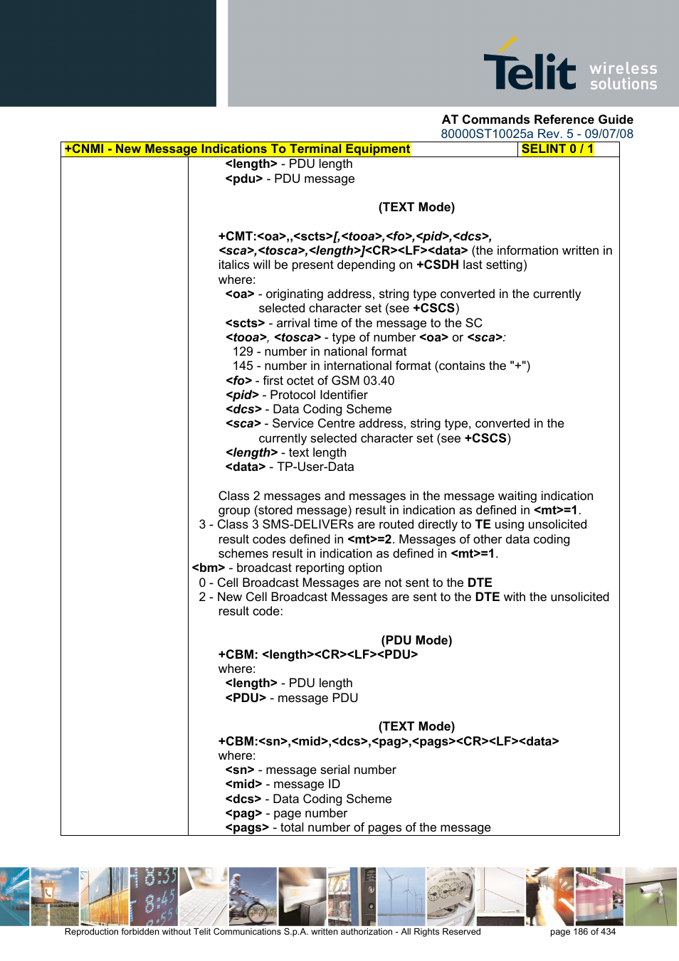 Rainbow Electronics GM862-QUAD-PY User Manual | Page 186 / 434