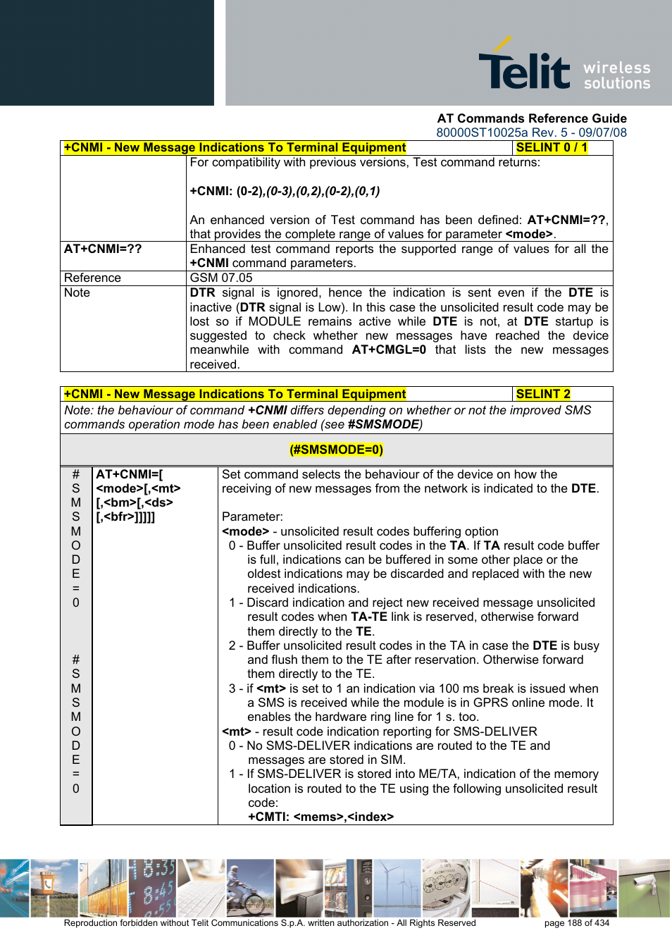 Rainbow Electronics GM862-QUAD-PY User Manual | Page 188 / 434