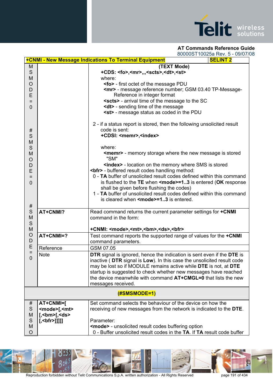 Rainbow Electronics GM862-QUAD-PY User Manual | Page 191 / 434