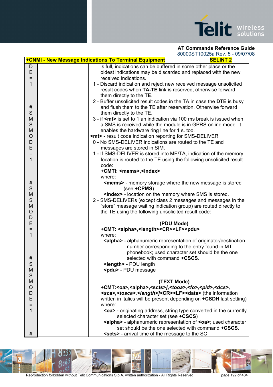 Rainbow Electronics GM862-QUAD-PY User Manual | Page 192 / 434