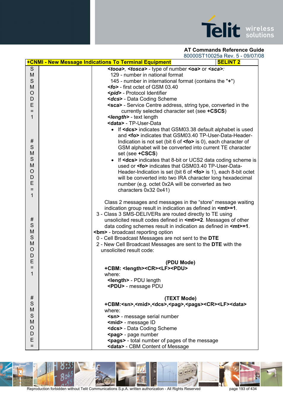 Rainbow Electronics GM862-QUAD-PY User Manual | Page 193 / 434