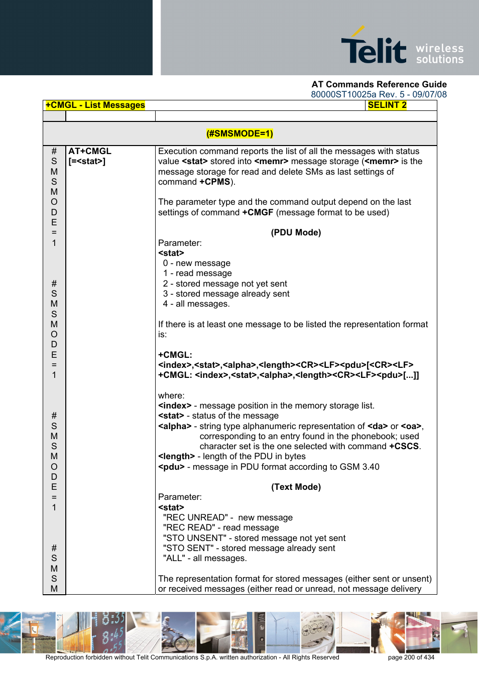 Rainbow Electronics GM862-QUAD-PY User Manual | Page 200 / 434