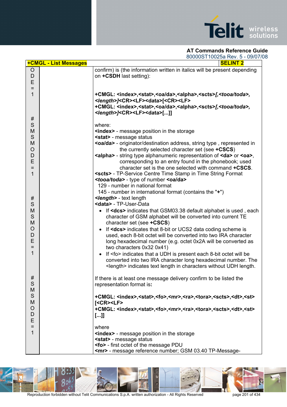 Rainbow Electronics GM862-QUAD-PY User Manual | Page 201 / 434