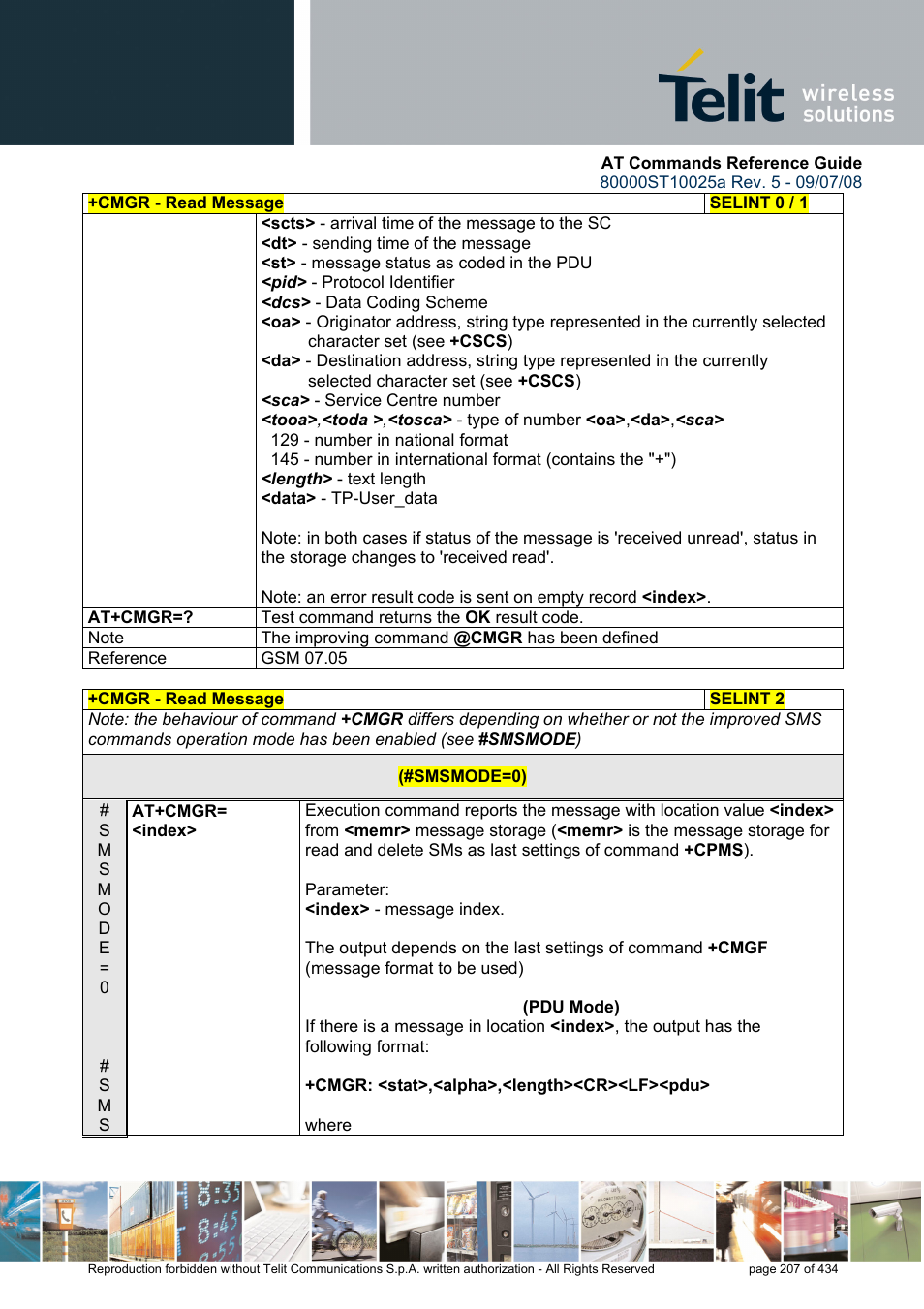 Rainbow Electronics GM862-QUAD-PY User Manual | Page 207 / 434