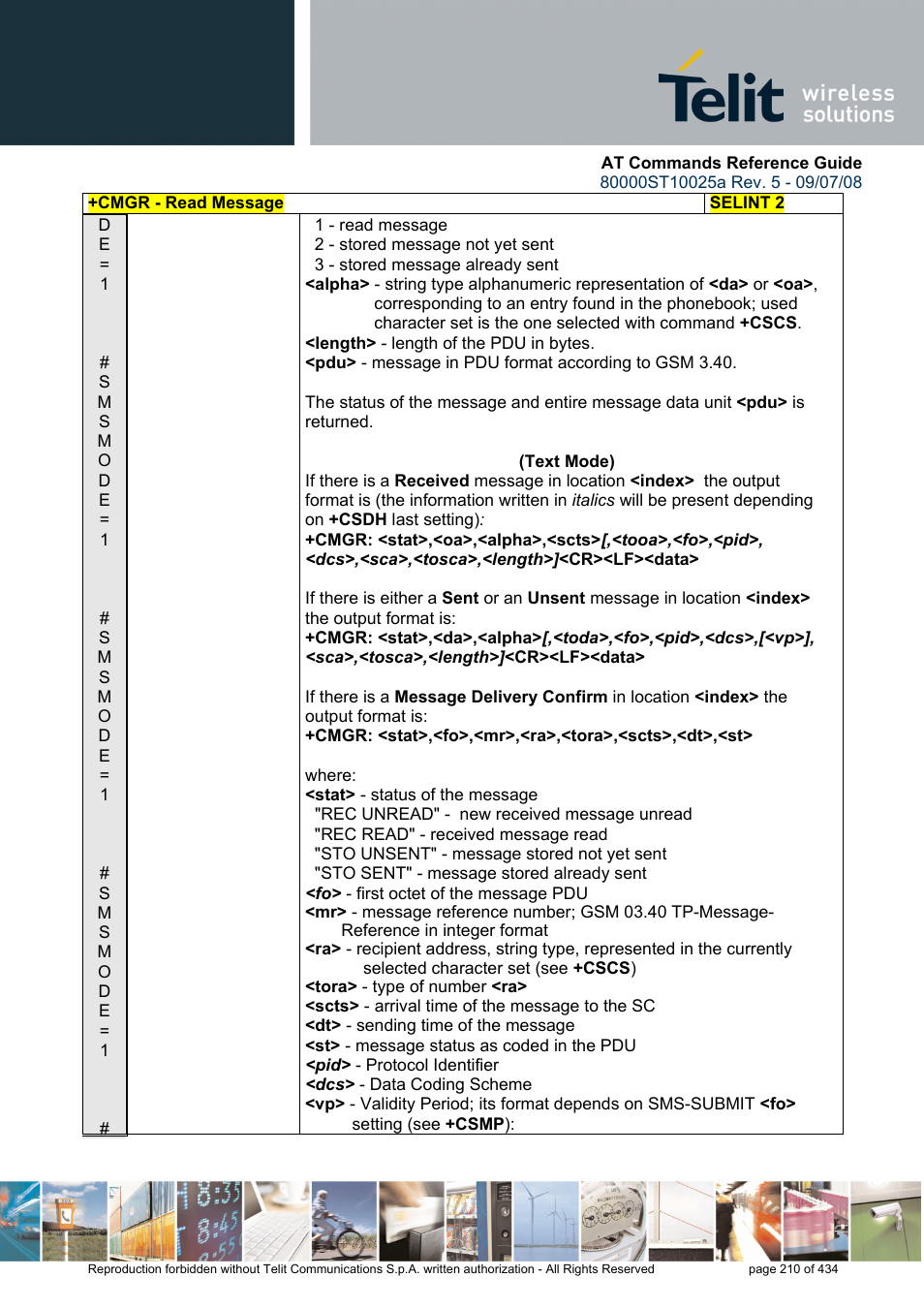 Rainbow Electronics GM862-QUAD-PY User Manual | Page 210 / 434