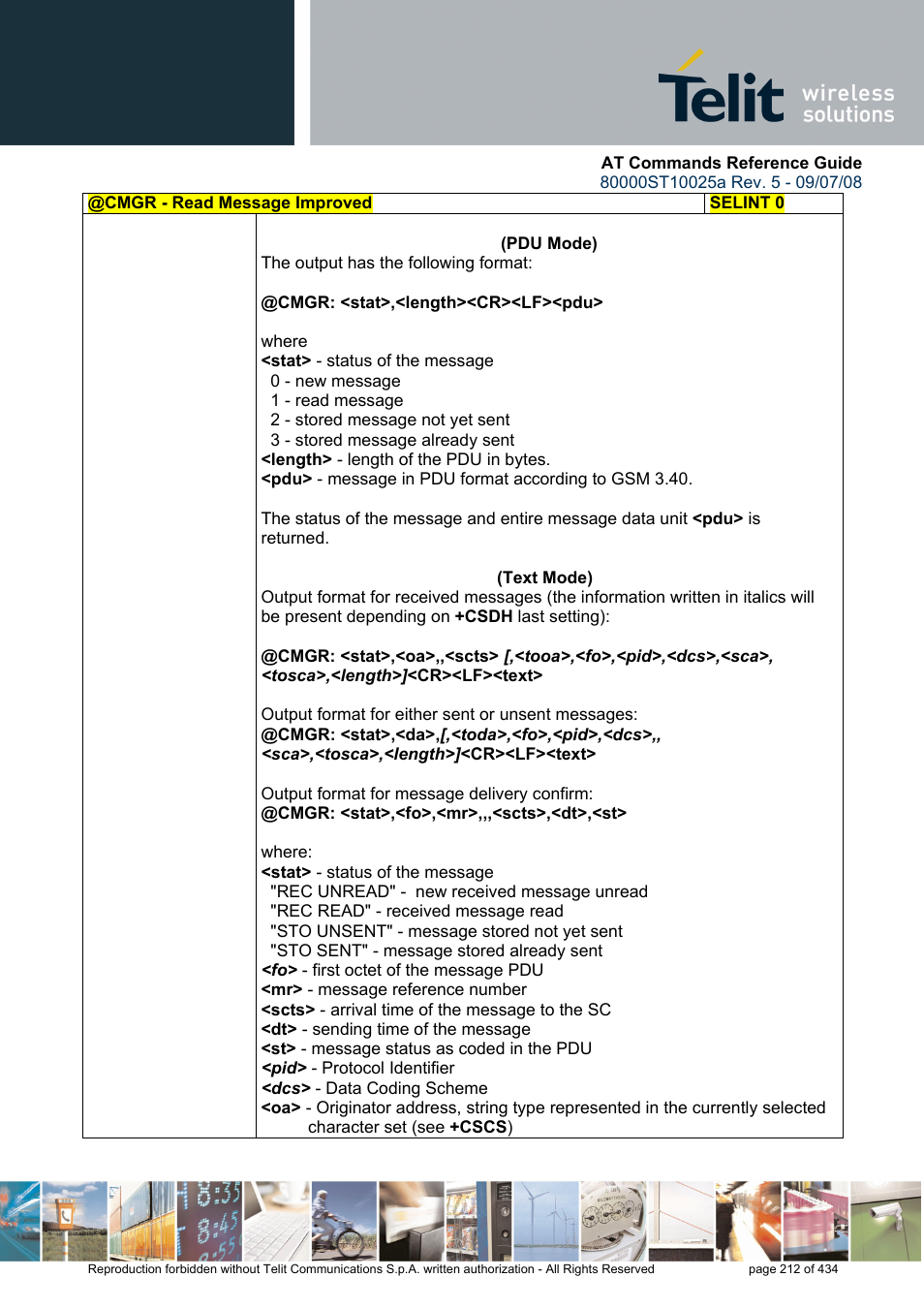 Rainbow Electronics GM862-QUAD-PY User Manual | Page 212 / 434