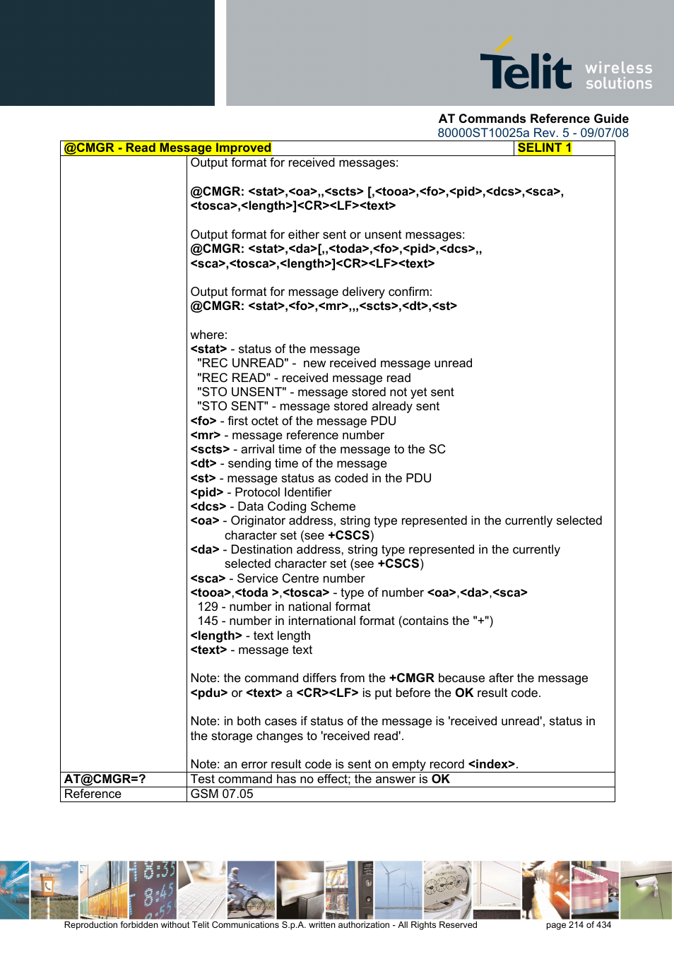 Rainbow Electronics GM862-QUAD-PY User Manual | Page 214 / 434