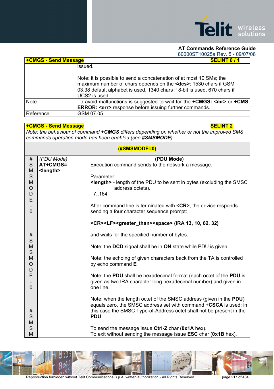 Rainbow Electronics GM862-QUAD-PY User Manual | Page 217 / 434