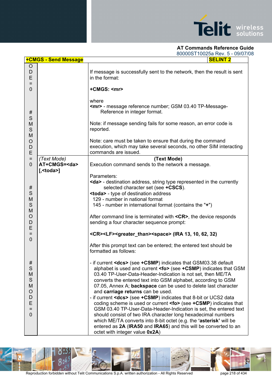 Rainbow Electronics GM862-QUAD-PY User Manual | Page 218 / 434