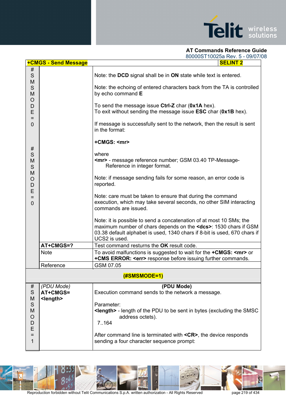 Rainbow Electronics GM862-QUAD-PY User Manual | Page 219 / 434