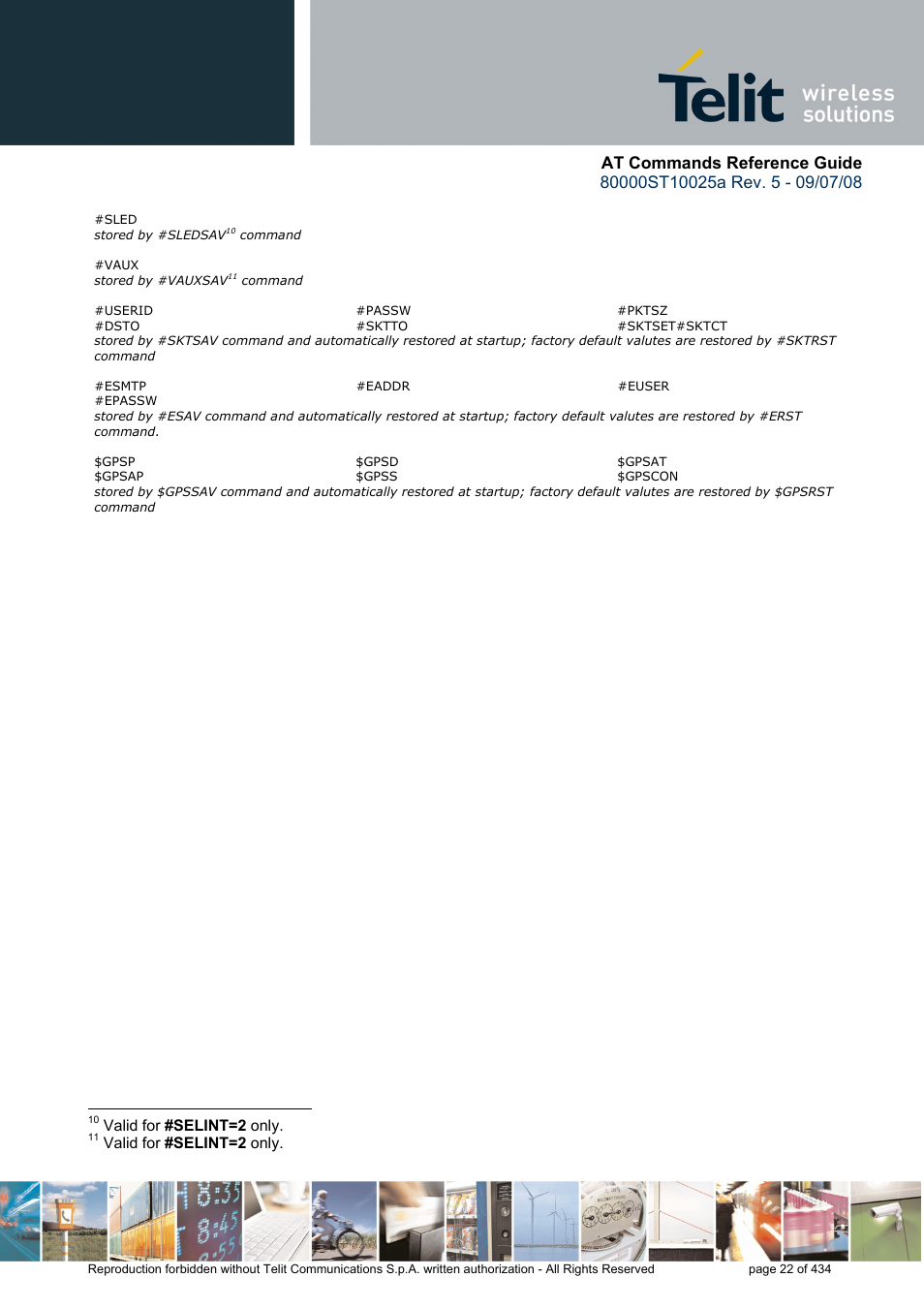 Rainbow Electronics GM862-QUAD-PY User Manual | Page 22 / 434