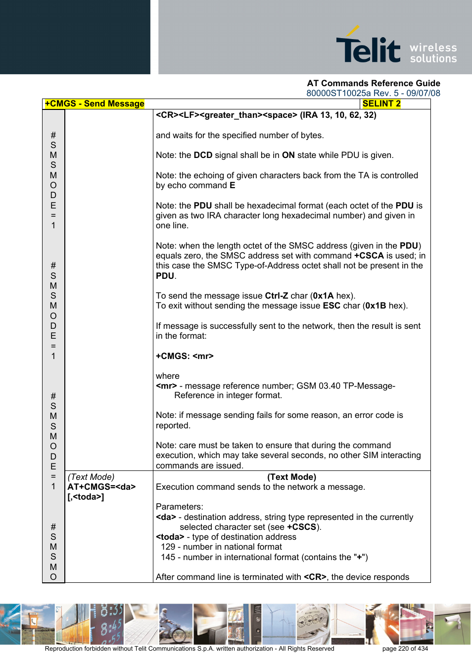 Rainbow Electronics GM862-QUAD-PY User Manual | Page 220 / 434