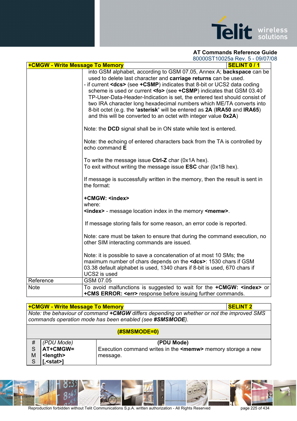 Rainbow Electronics GM862-QUAD-PY User Manual | Page 225 / 434