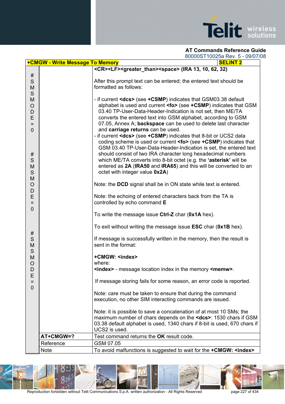 Rainbow Electronics GM862-QUAD-PY User Manual | Page 227 / 434