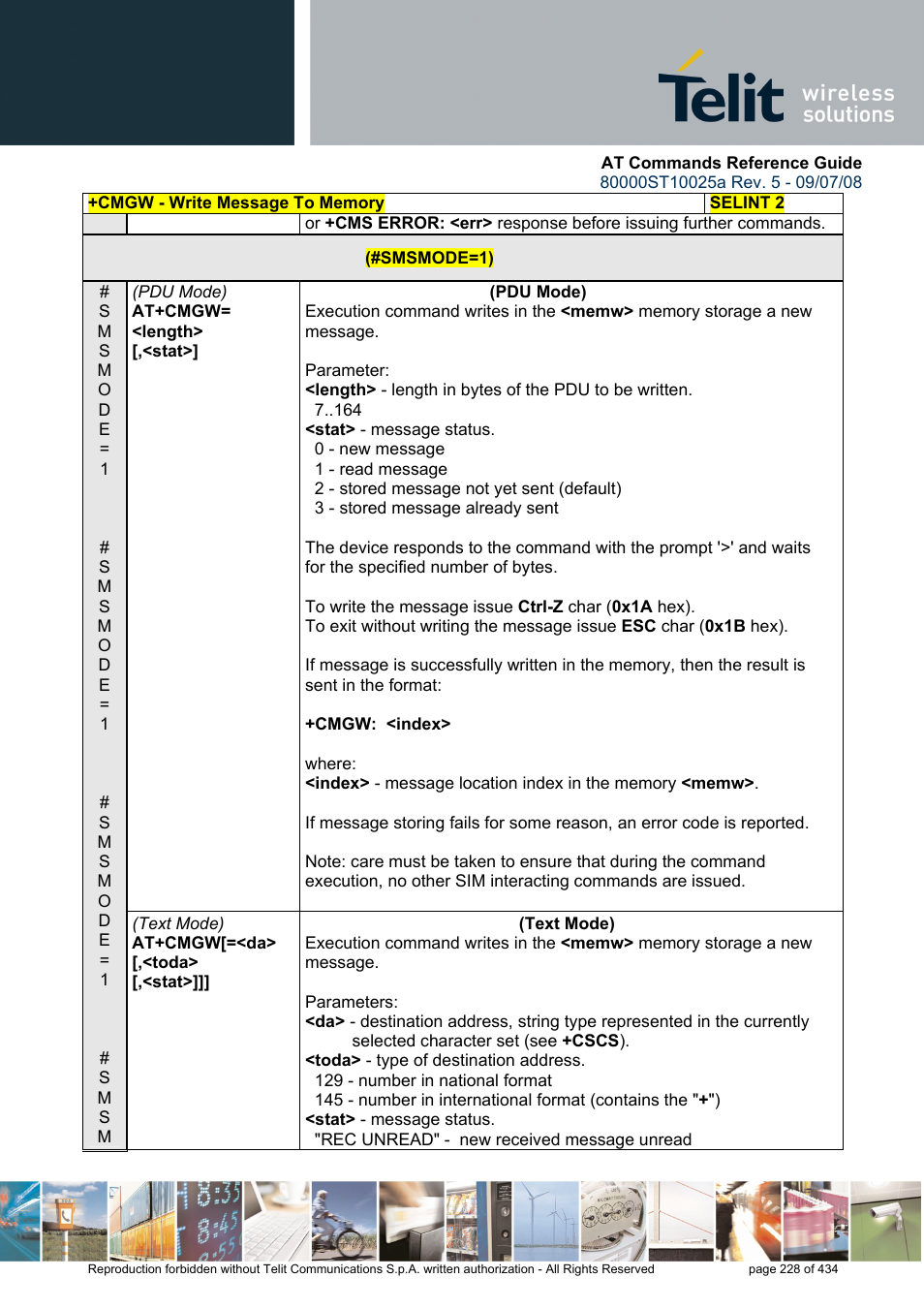 Rainbow Electronics GM862-QUAD-PY User Manual | Page 228 / 434