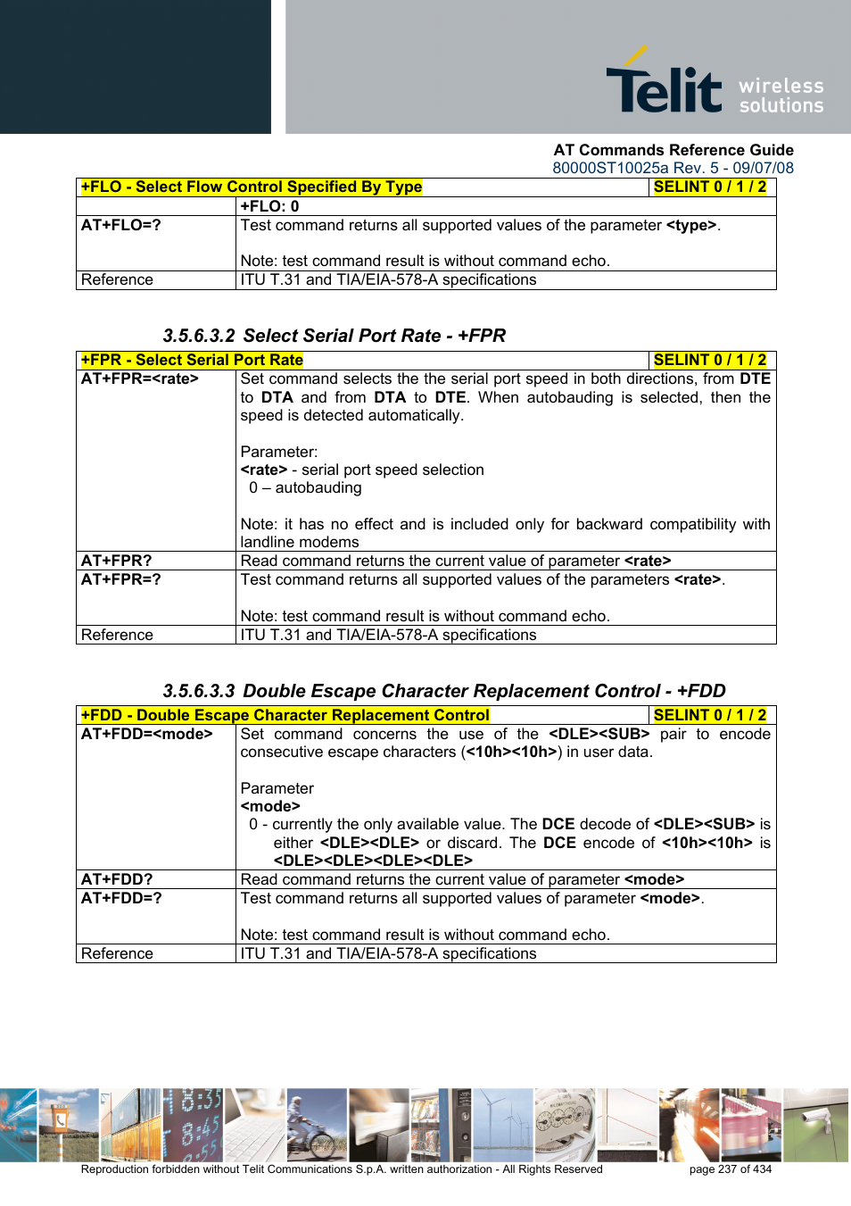 2 select serial port rate - +fpr | Rainbow Electronics GM862-QUAD-PY User Manual | Page 237 / 434
