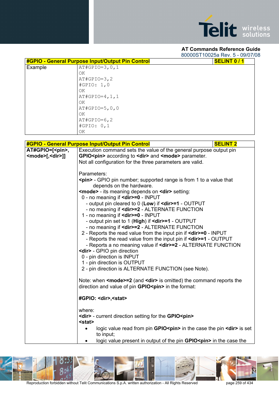 Rainbow Electronics GM862-QUAD-PY User Manual | Page 259 / 434