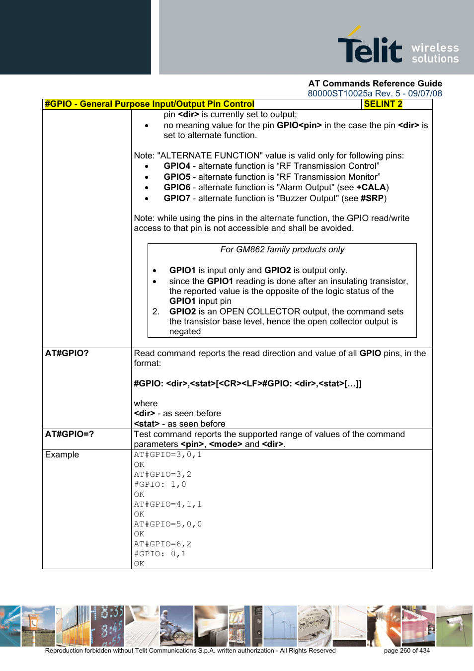 Rainbow Electronics GM862-QUAD-PY User Manual | Page 260 / 434