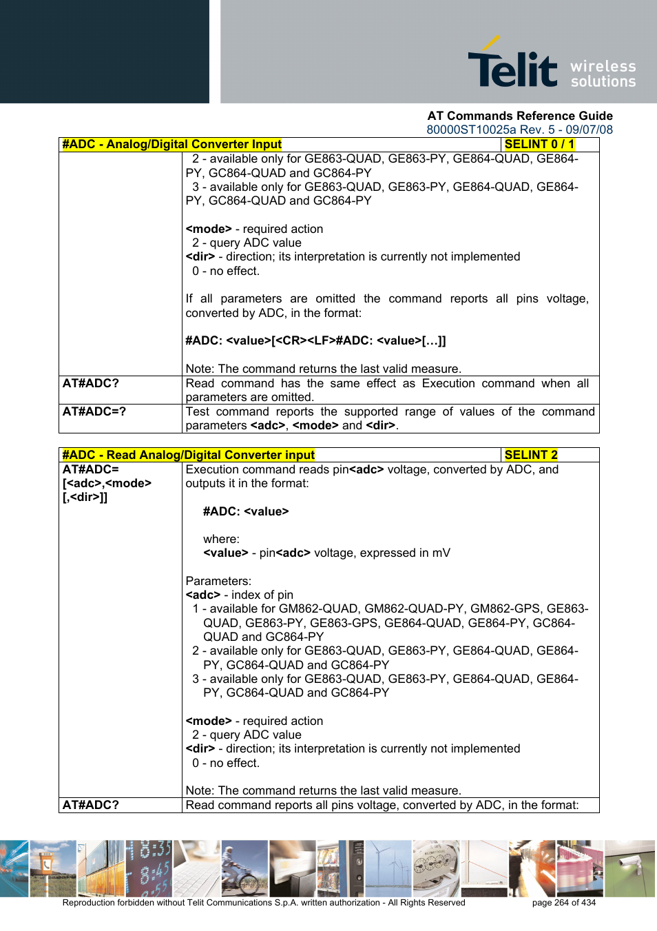 Rainbow Electronics GM862-QUAD-PY User Manual | Page 264 / 434