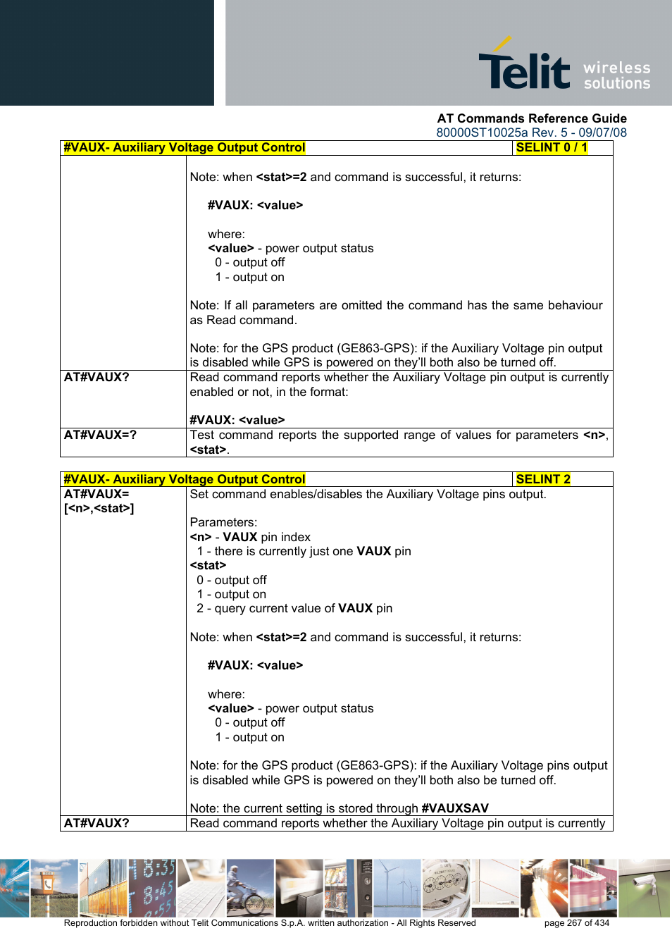 Rainbow Electronics GM862-QUAD-PY User Manual | Page 267 / 434