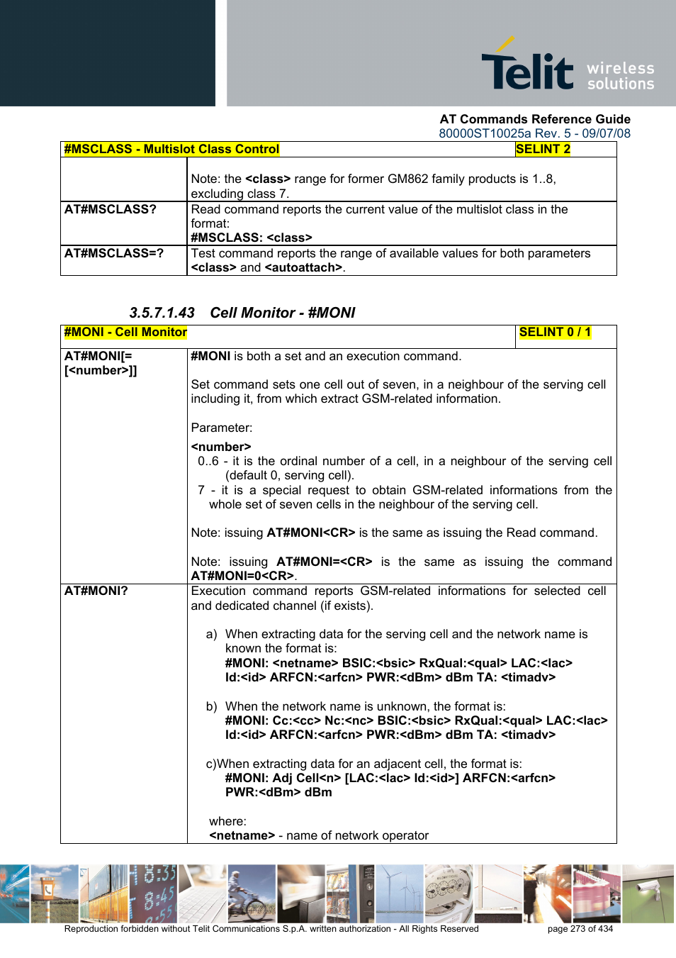 43 cell monitor - #moni | Rainbow Electronics GM862-QUAD-PY User Manual | Page 273 / 434