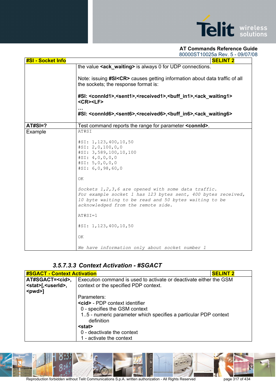 3 context activation - #sgact | Rainbow Electronics GM862-QUAD-PY User Manual | Page 317 / 434