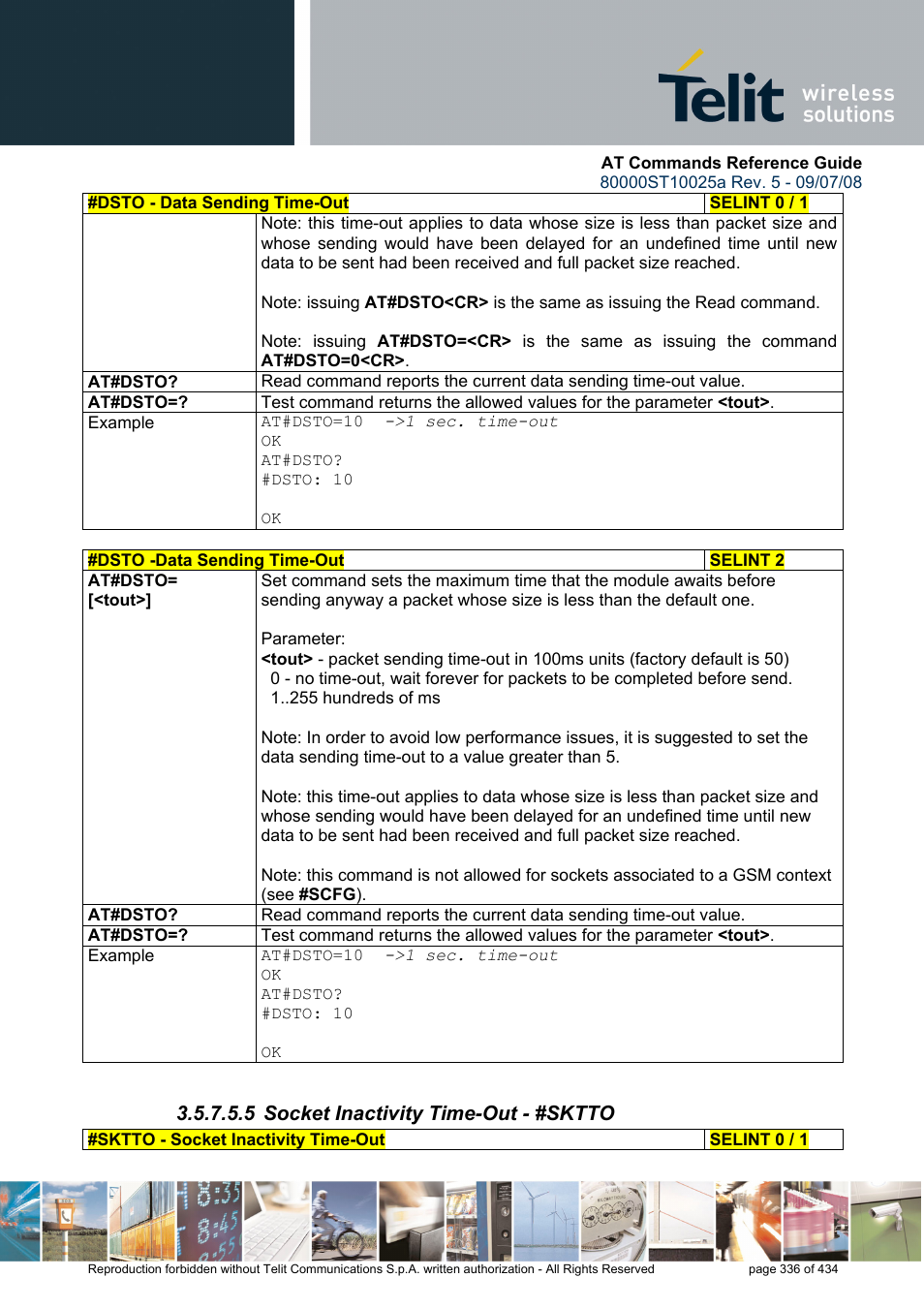 5 socket inactivity time-out - #sktto | Rainbow Electronics GM862-QUAD-PY User Manual | Page 336 / 434