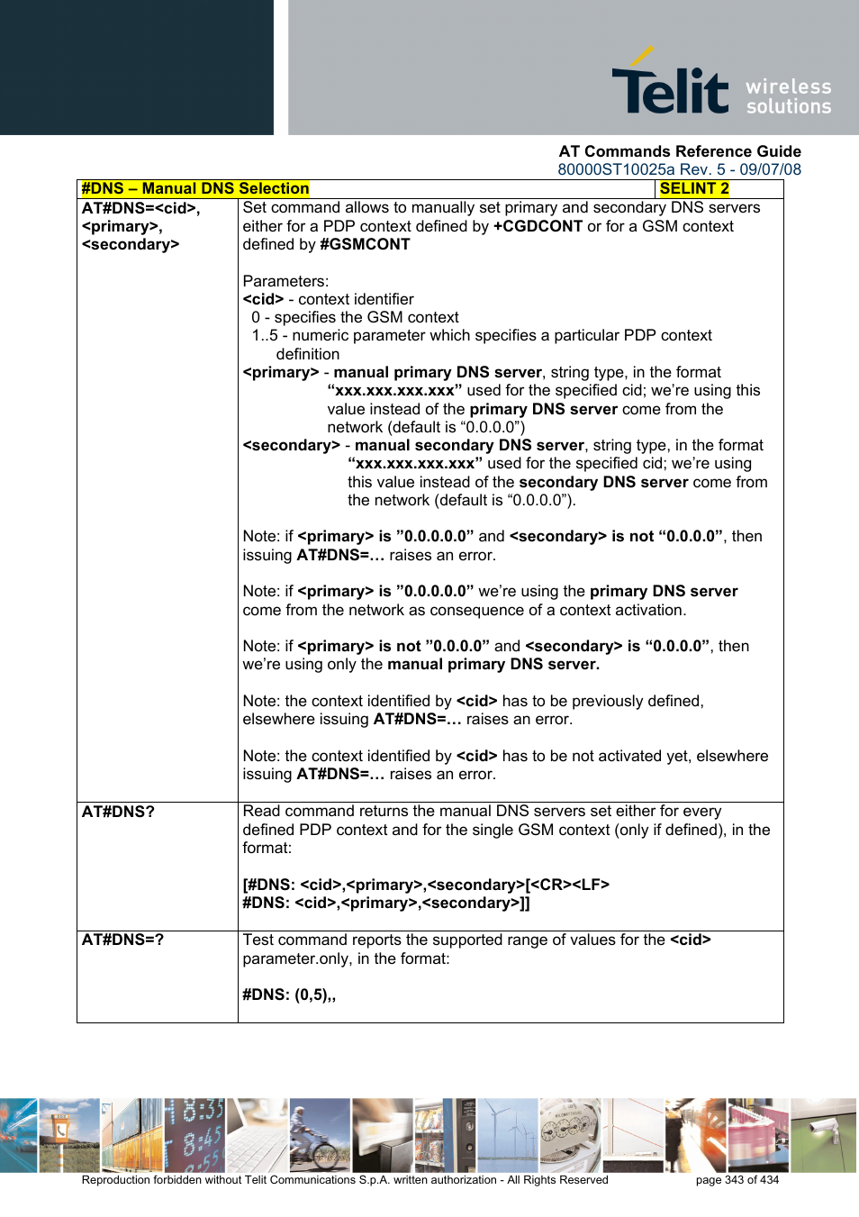 Rainbow Electronics GM862-QUAD-PY User Manual | Page 343 / 434