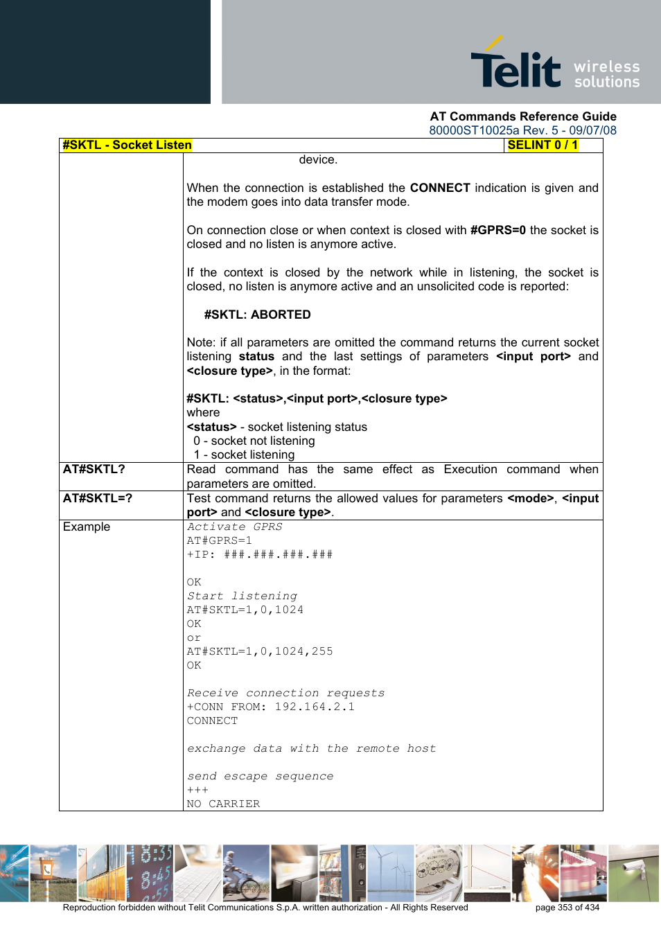 Rainbow Electronics GM862-QUAD-PY User Manual | Page 353 / 434