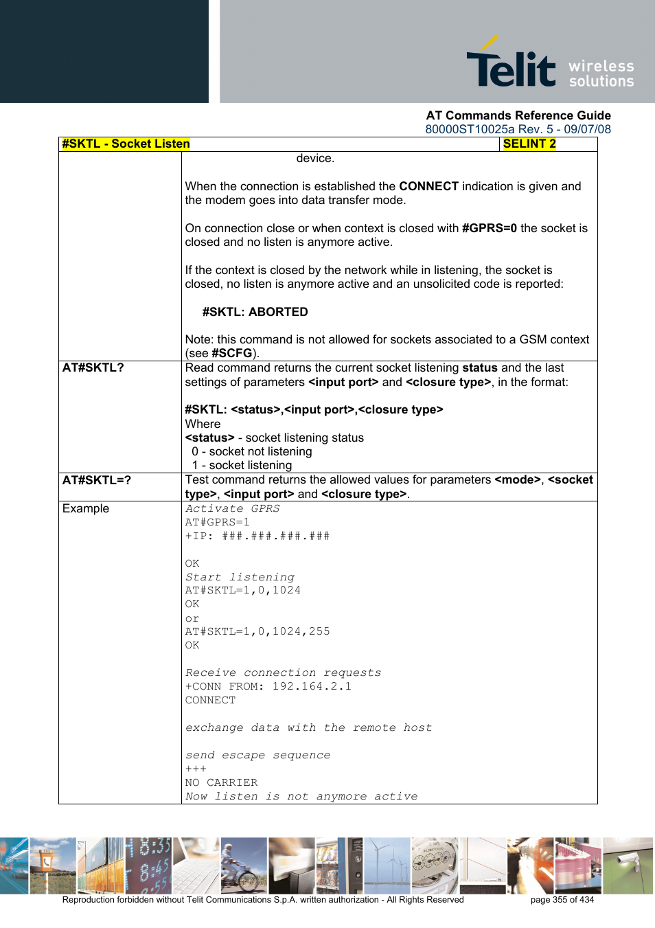 Rainbow Electronics GM862-QUAD-PY User Manual | Page 355 / 434