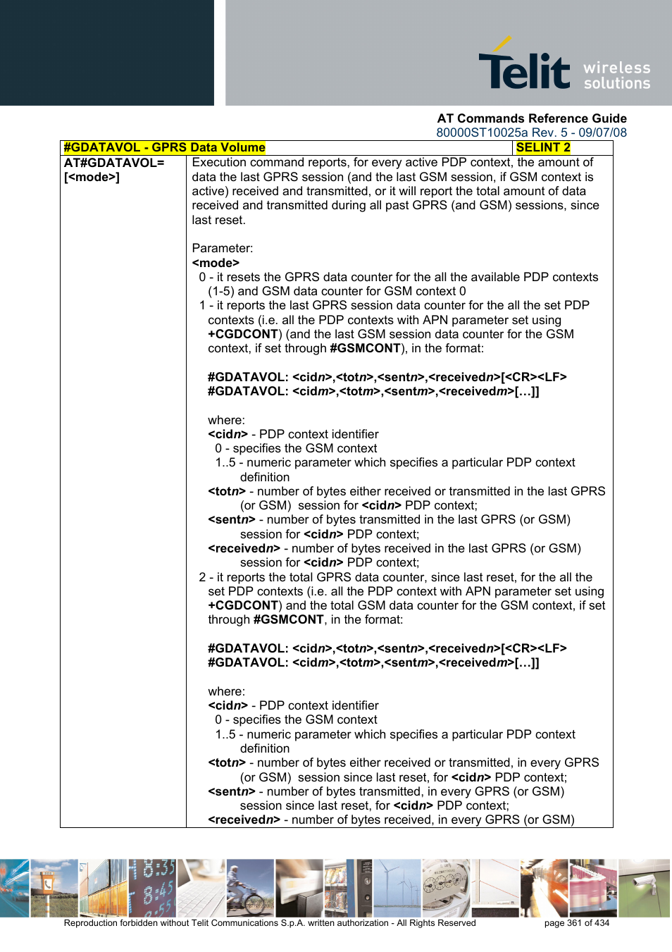 Rainbow Electronics GM862-QUAD-PY User Manual | Page 361 / 434