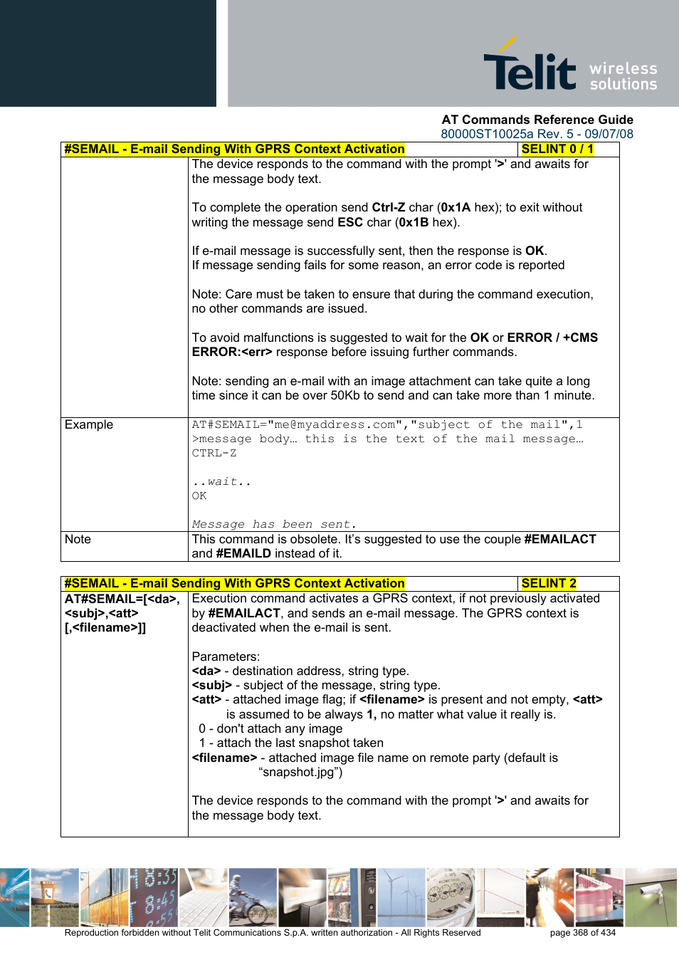 Rainbow Electronics GM862-QUAD-PY User Manual | Page 368 / 434