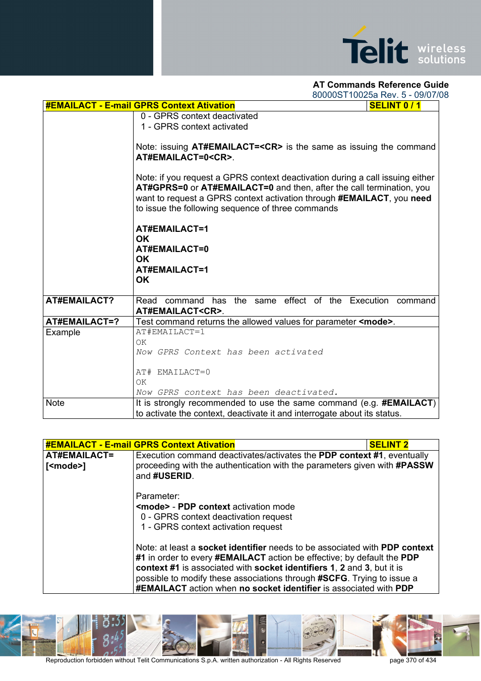 Rainbow Electronics GM862-QUAD-PY User Manual | Page 370 / 434