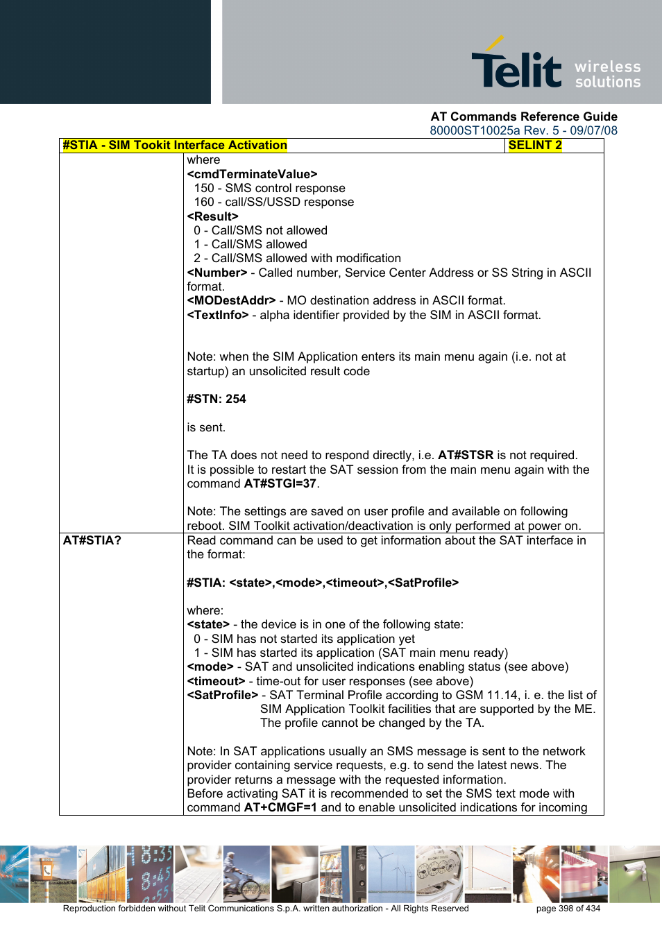 Rainbow Electronics GM862-QUAD-PY User Manual | Page 398 / 434