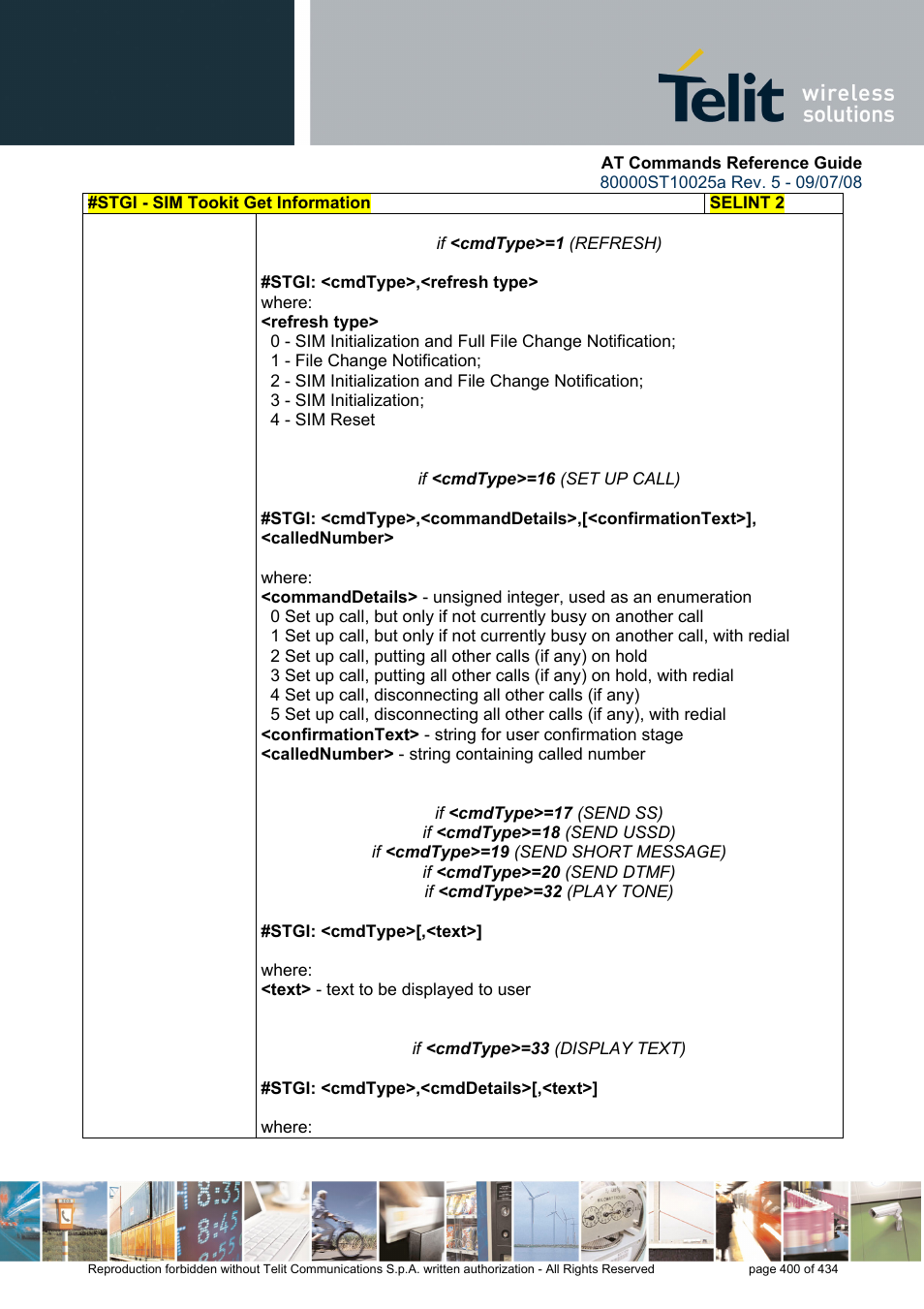 Rainbow Electronics GM862-QUAD-PY User Manual | Page 400 / 434