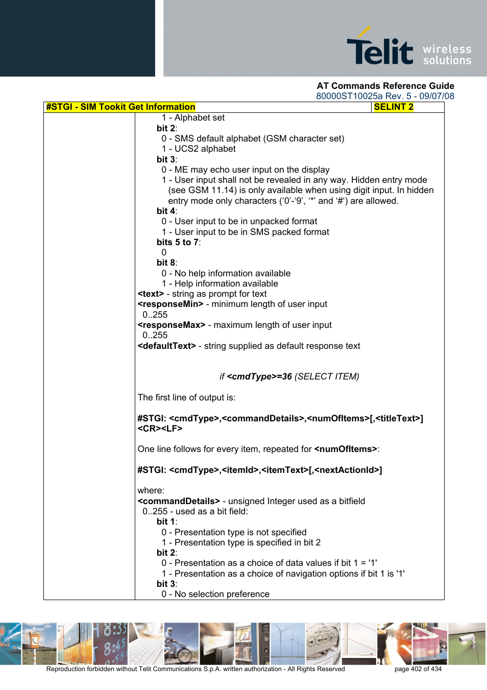 Rainbow Electronics GM862-QUAD-PY User Manual | Page 402 / 434