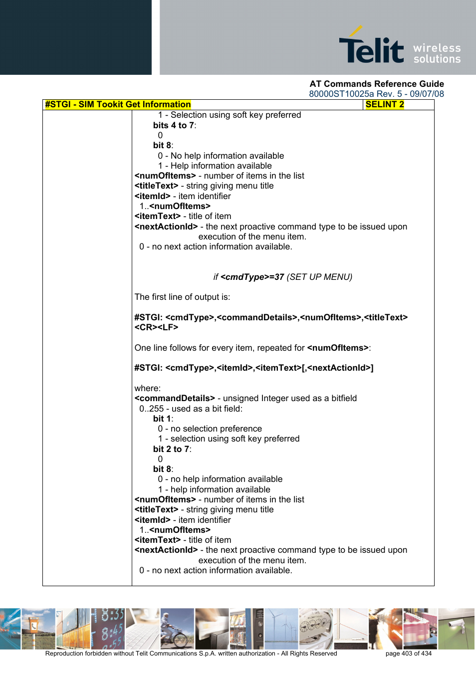 Rainbow Electronics GM862-QUAD-PY User Manual | Page 403 / 434