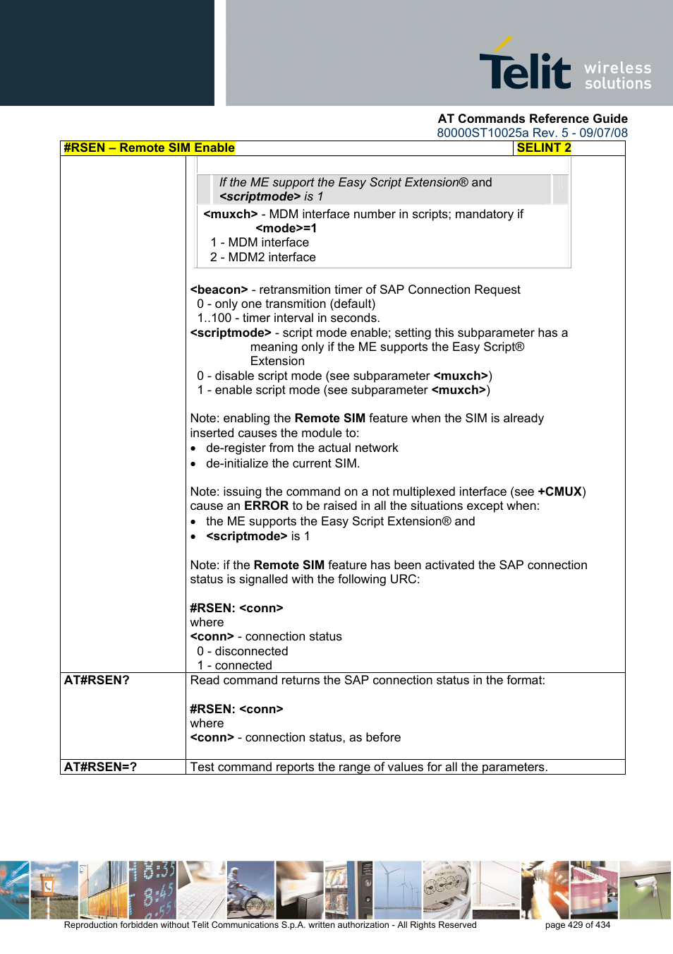 Rainbow Electronics GM862-QUAD-PY User Manual | Page 429 / 434