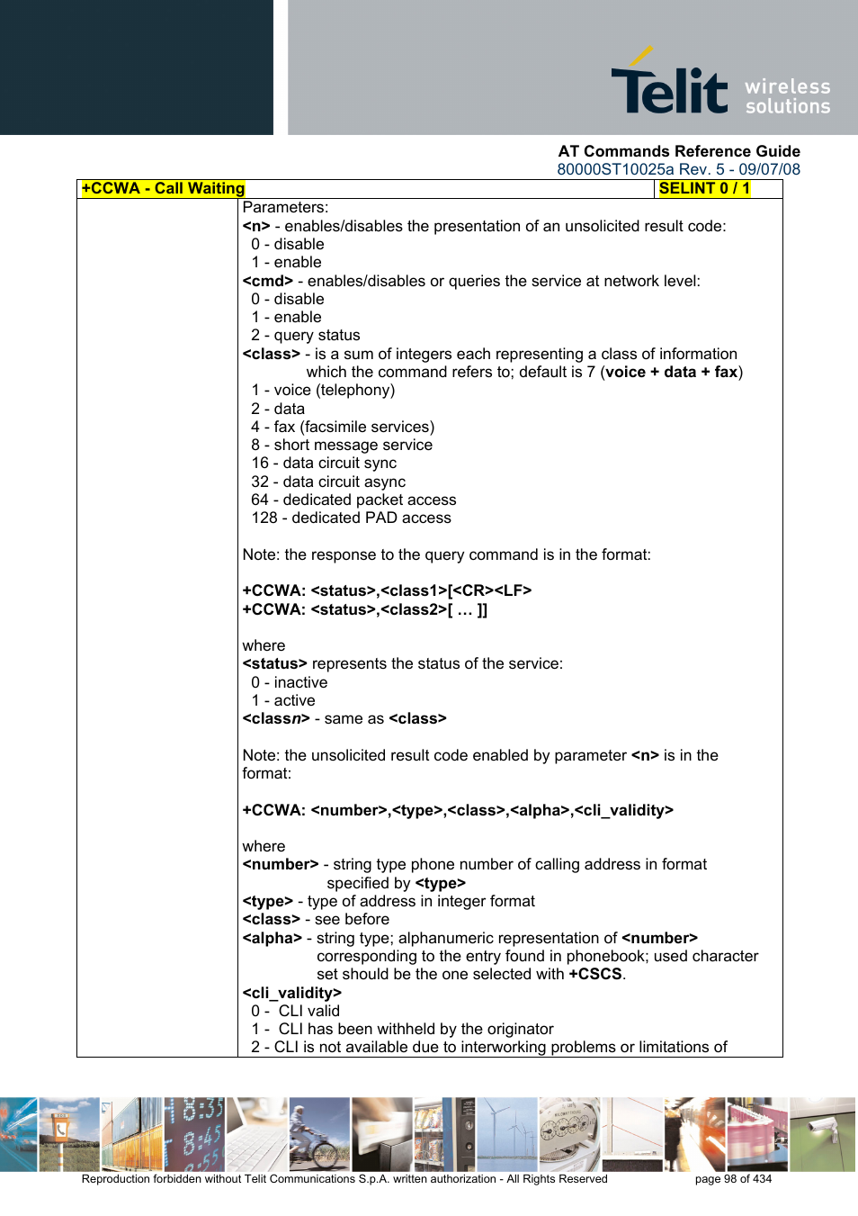 Rainbow Electronics GM862-QUAD-PY User Manual | Page 98 / 434