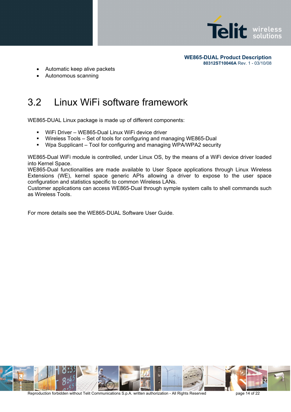 2 linux wifi software framework | Rainbow Electronics WE865-DUAL User Manual | Page 14 / 22