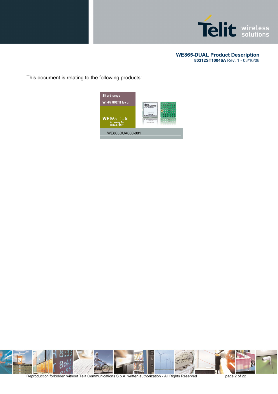 Rainbow Electronics WE865-DUAL User Manual | Page 2 / 22