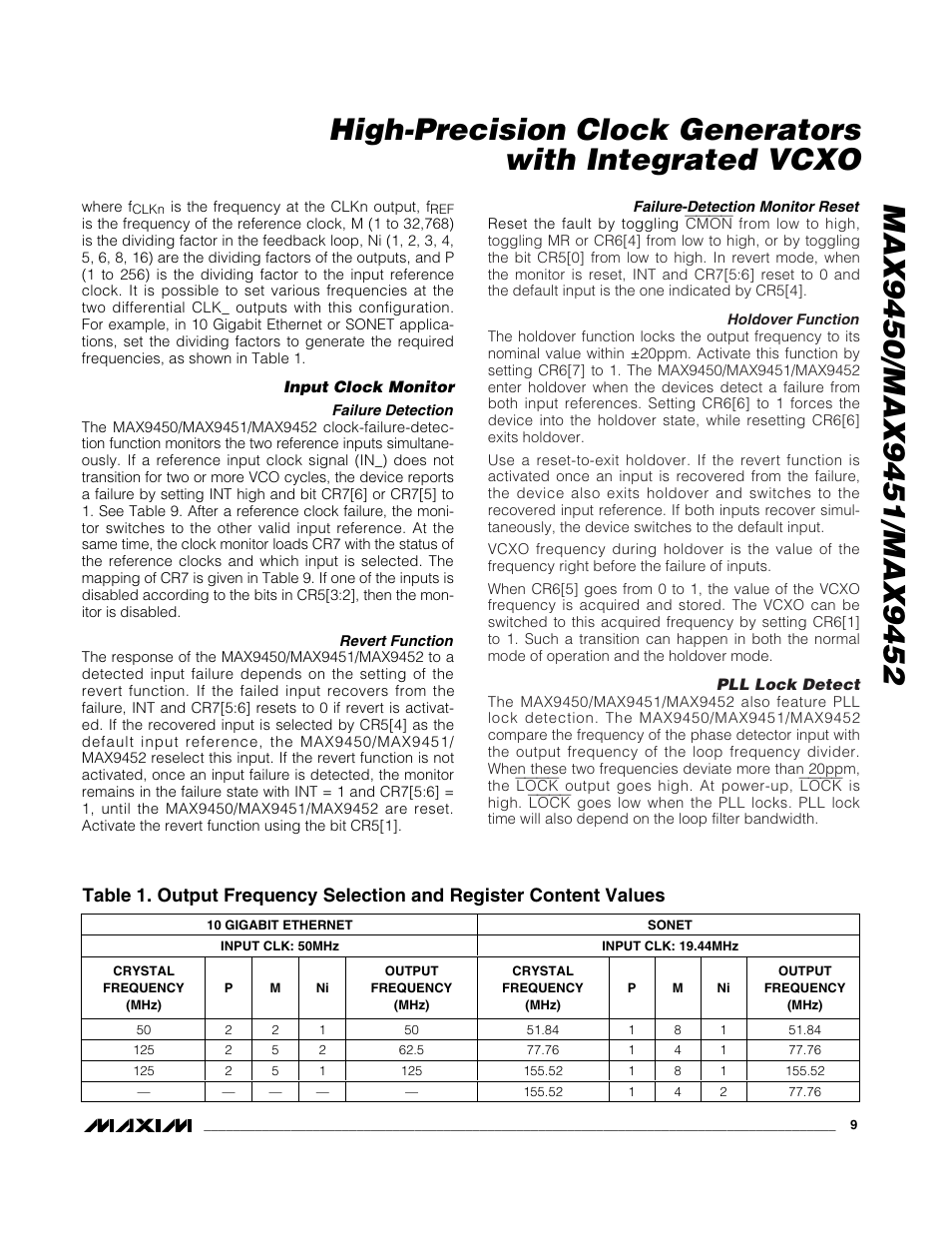 Rainbow Electronics MAX9452 User Manual | Page 9 / 16