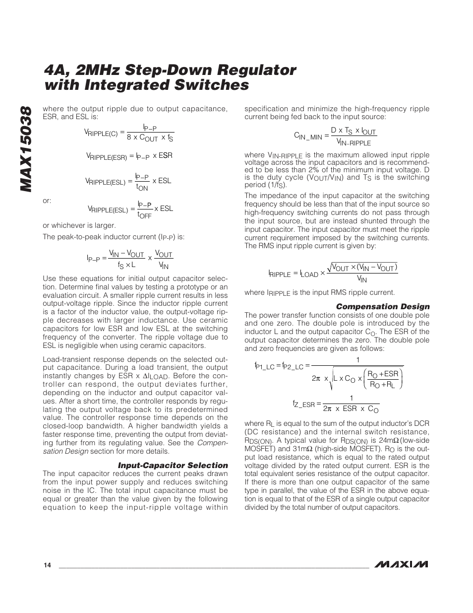 Rainbow Electronics MAX15038 User Manual | Page 14 / 18